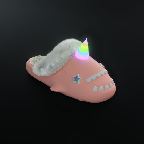Sharkicks Pro - Musim Dingin, Unicorn Mata Bintang Biru, Tumit Terbuka